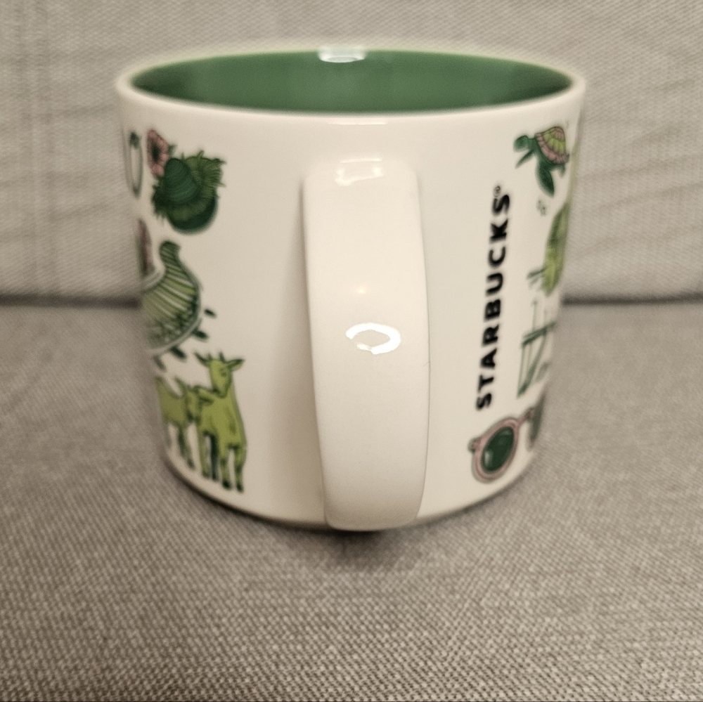 Curaçao Starbucks Been There Souvenir Ceramic Mug - Green Interior - Picture 3 of 4
